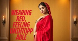 110 Best Red Dress Saree Caption for Instagram to Slay Your Look